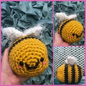 Sparkly Bumblebee - Handmade Plushie